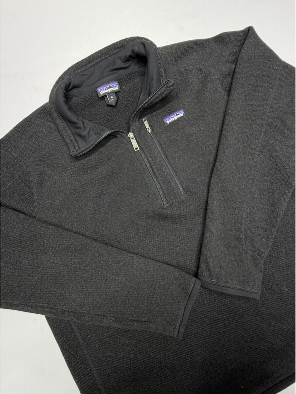 Patagonia Better Sweater Fleece Quarter Zip Black Mens XL Pullover